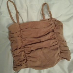Hollister Ruched Brown Cami Tank Top
